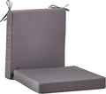 20 x 18 Inch Outdoor Chair Cushions for Patio Furniture UV Resistant Non Slip Waterproof Replacement Patio Seat Cushion with Ties Set of 2, Dark Grey