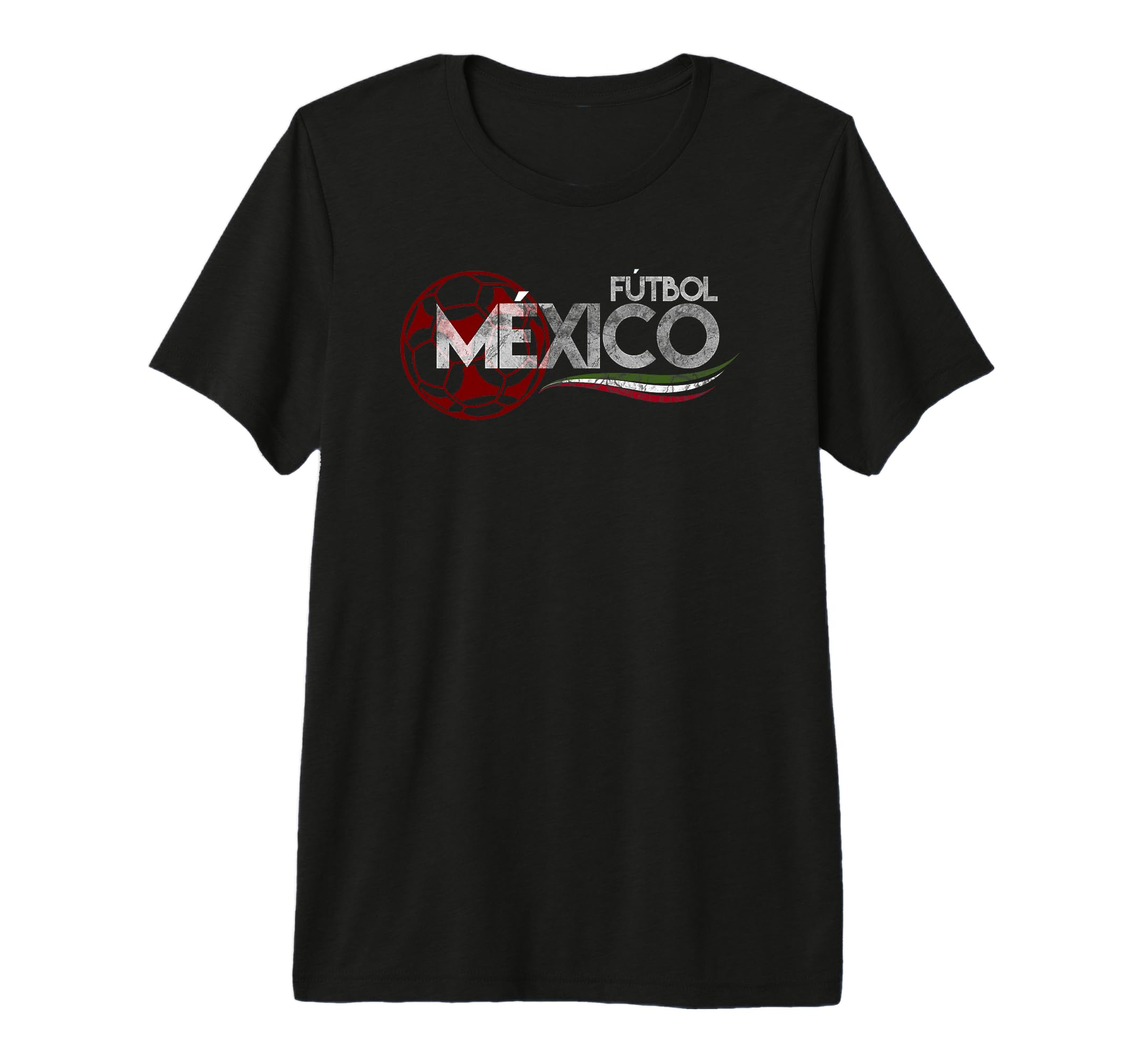 Soccer Futbol Mexico Distressed Tri Blend T-Shirt - Graphic Print Unisex