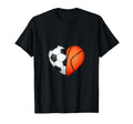 Split Heart Soccer Basketball T-Shirt - Streetwear Style Unisex