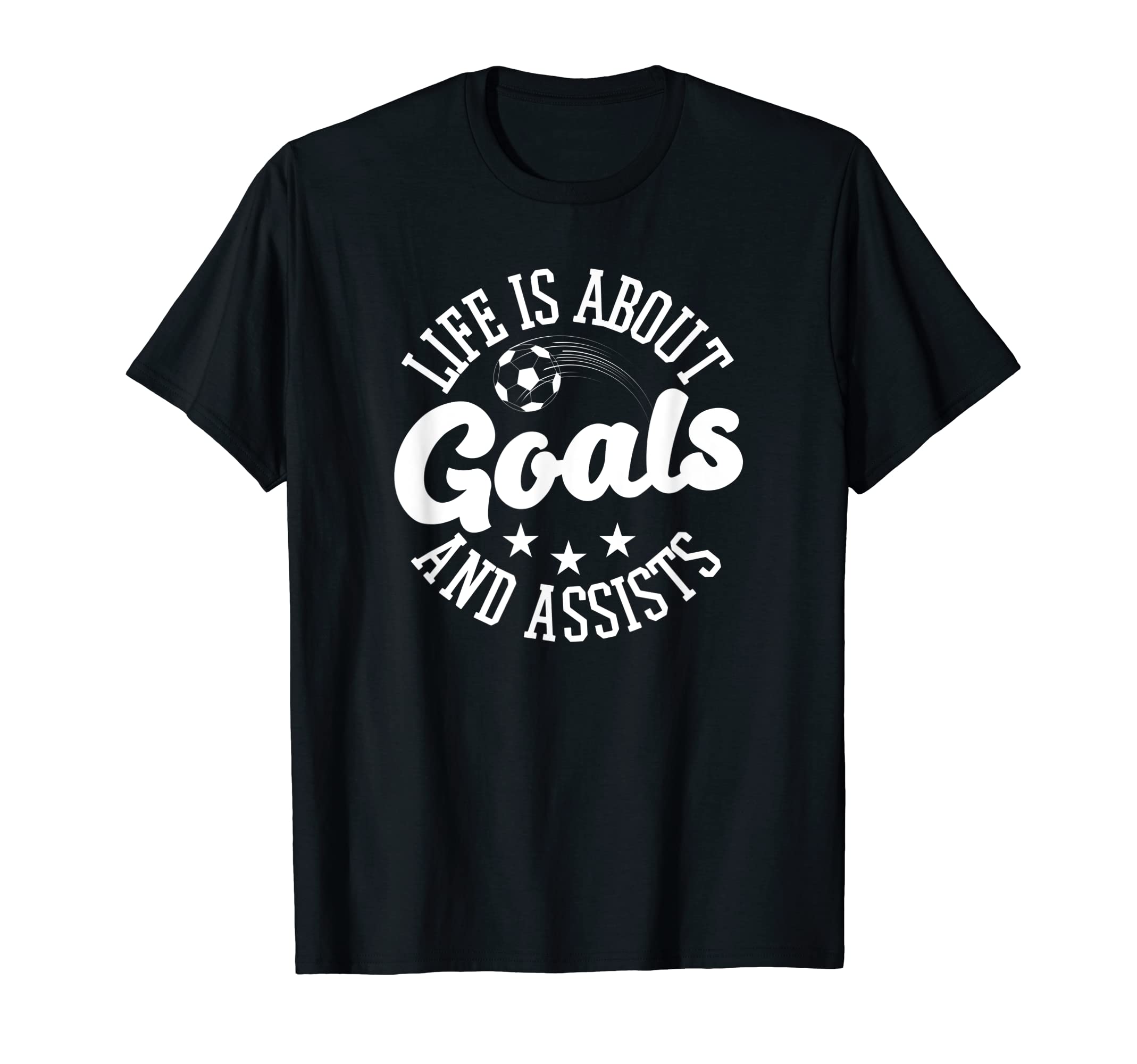 Life Is About Goals And Assists Hoodie - Fun Novelty Design for Adults