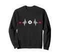 Heartbeat Soccer Sports Player Sweatshirt - Custom Art Print for Adults