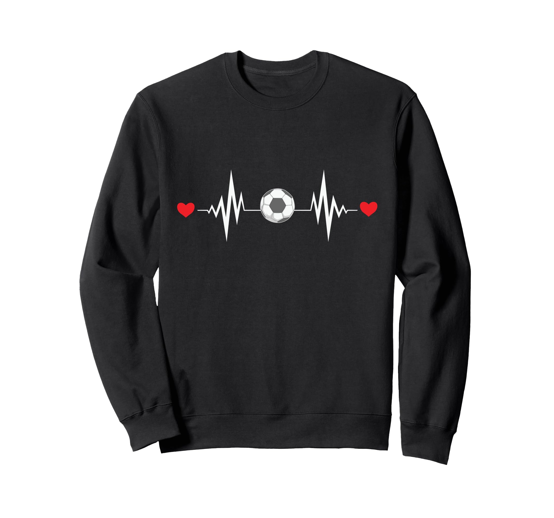 Heartbeat Soccer Sports Player Sweatshirt - Custom Art Print for Adults