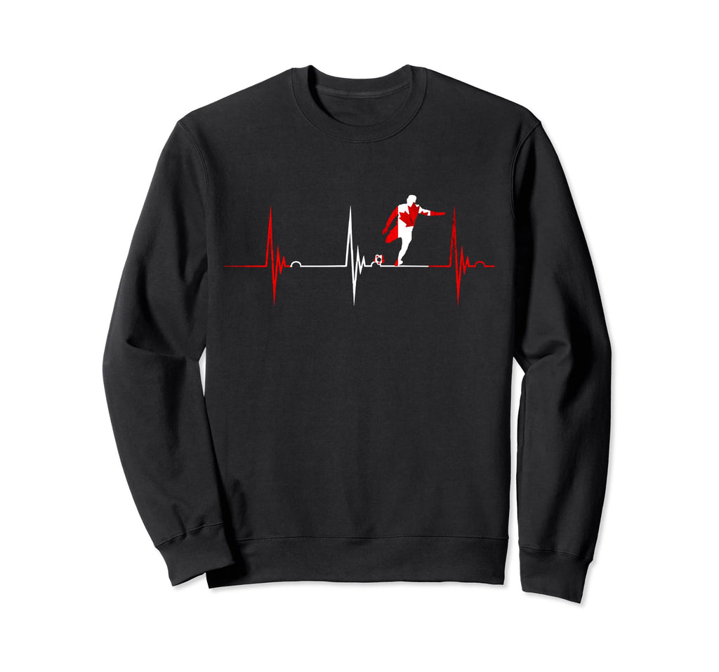 Canada Heartbeat Ekg Pulse Canadian Sweatshirt - Novelty Apparel Men Women