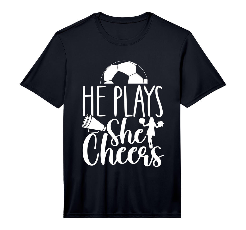 Mens Cheer Soccer Mom Soccer And Cheer T-Shirt - Trendy Graphic Men Women