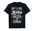 Just Who Loves Soccer And Zebras T-Shirt - Fun Novelty Design for Adults