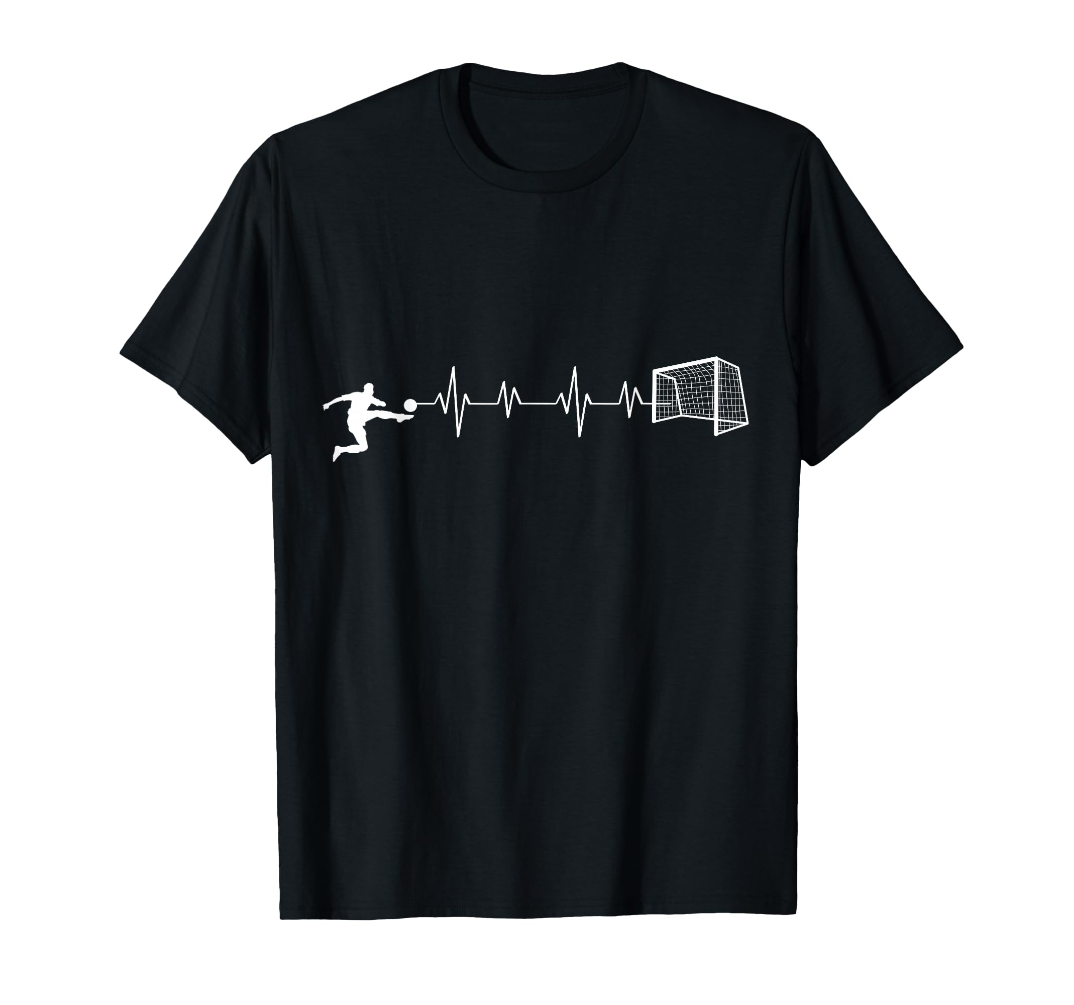 Soccer Player Kicking Ball Sports T-Shirt - Casual Everyday Wear Unisex
