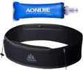 AONIJIE Hydration Belt Running Fanny Pack, with 250ml Soft Water Bottle Flask Phone Holder for Trailing Running Climbing Jogging Cycling Workout Fitness 3 Colors (Black, S/M)