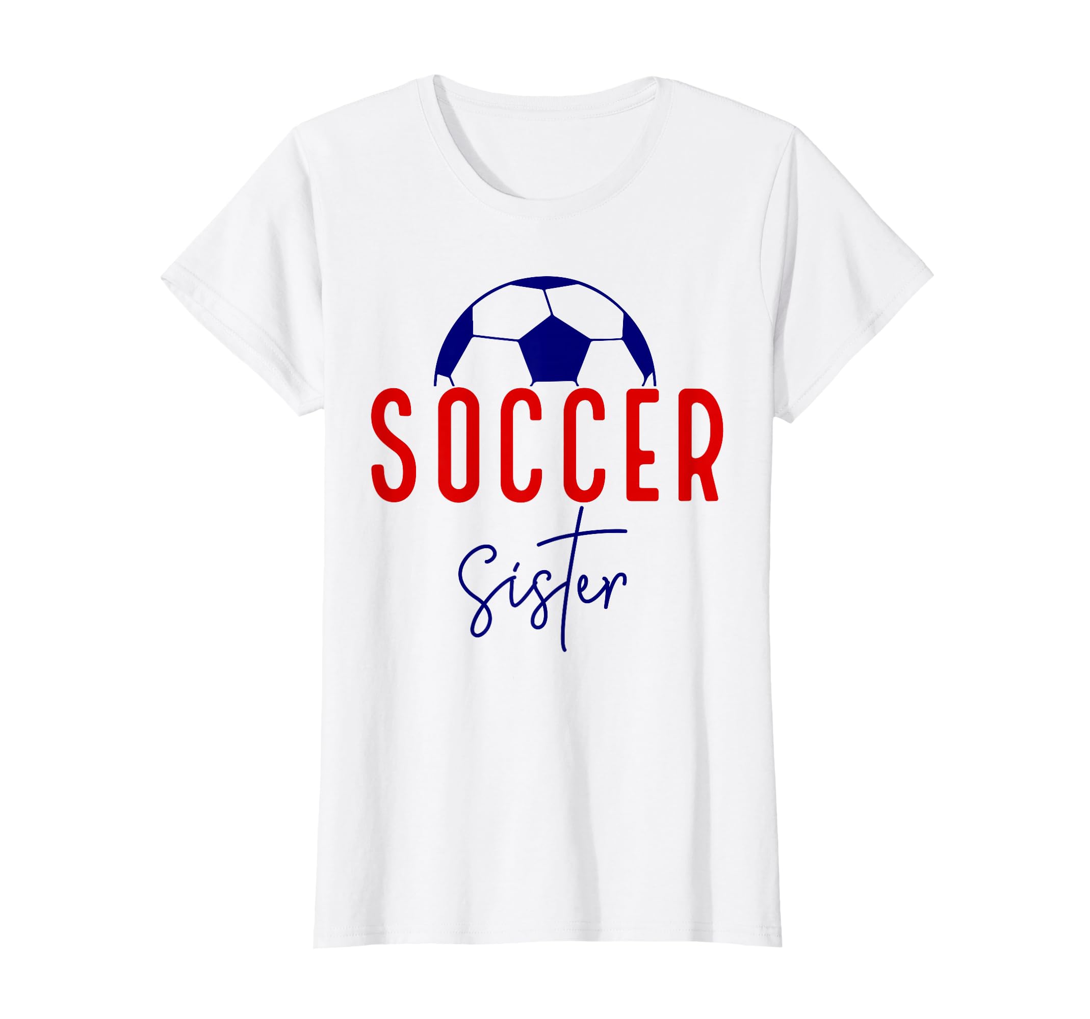Soccer Sister Soccer Lil Sis Soccer T-Shirt - Graphic Print for Adults