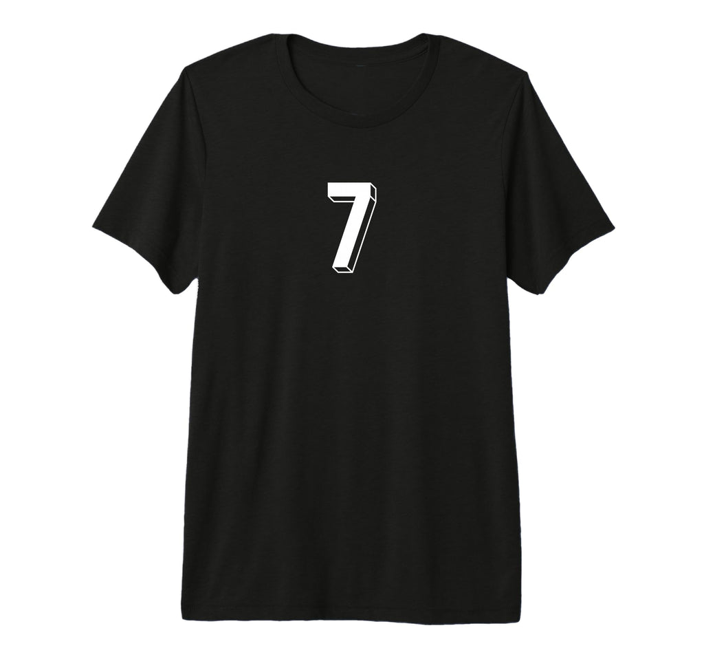 Number 7 80S 90S Soccer Team T-Shirt - Casual Everyday Wear for Adults