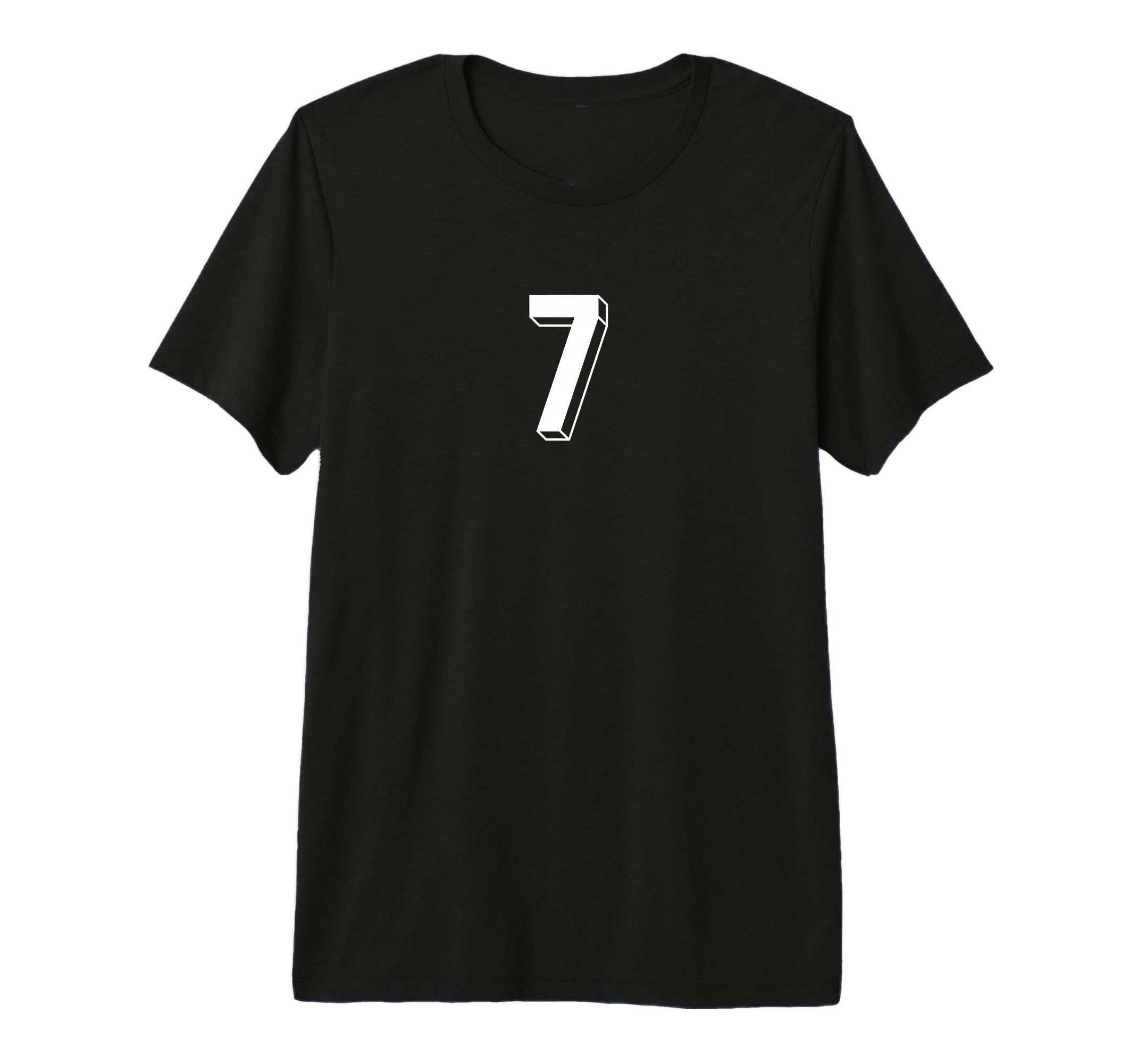 Number 7 80S 90S Soccer Team T-Shirt - Casual Everyday Wear for Adults