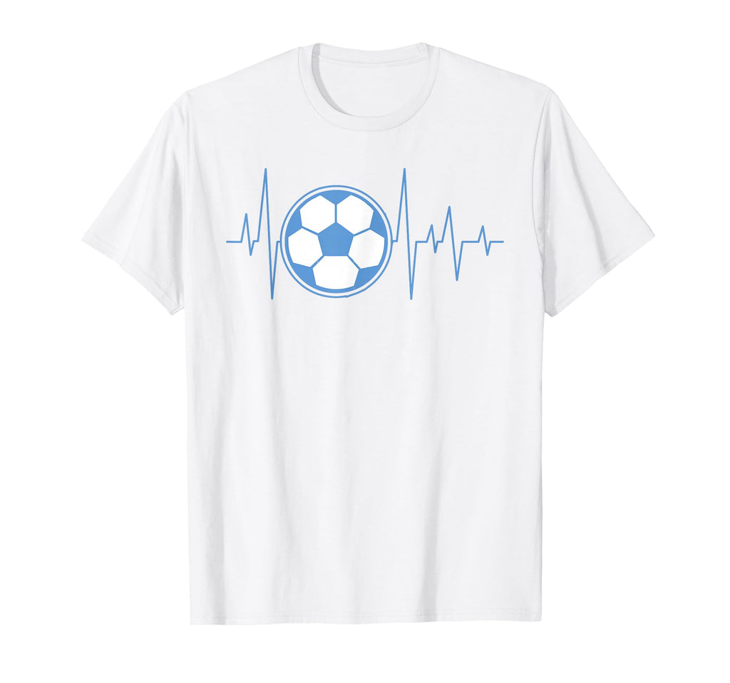 Funny Football Heartbeat Ekg Pulse T-Shirt - Minimalist Print Men Women