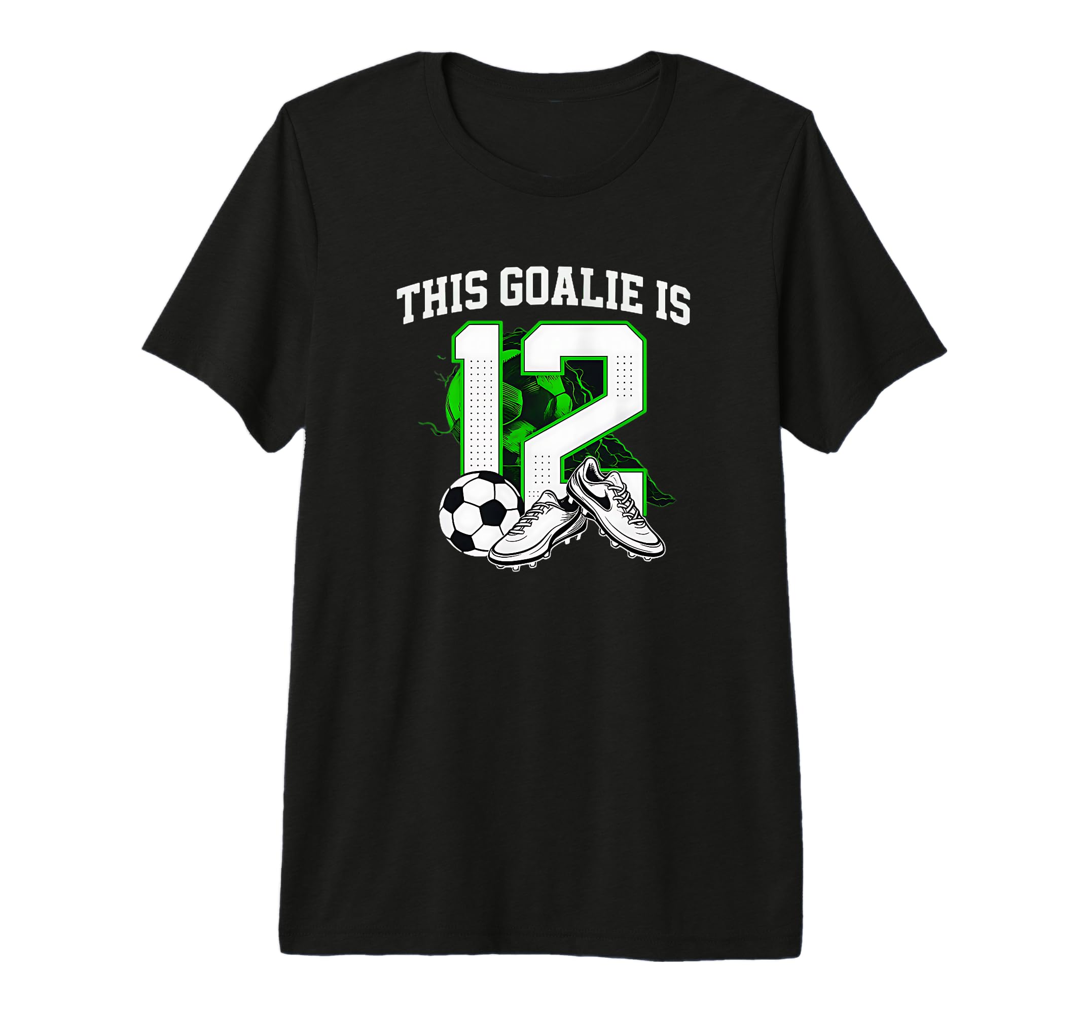Funny 12Th Birthday Soccer Goalie And T-Shirt - Minimalist Print Men Women