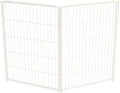 FXW Homeplus Unleashed Indoor Dog Playpen - Stress-Free and Safe Play, Heavy Duty 40 Inch 2 Wire Panels Dog Pen for Medium and Large Dogs, White│Patented