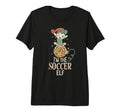 Im Soccer Elf Matching Family Leopard Tri T-Shirt - Novelty Apparel Unisex