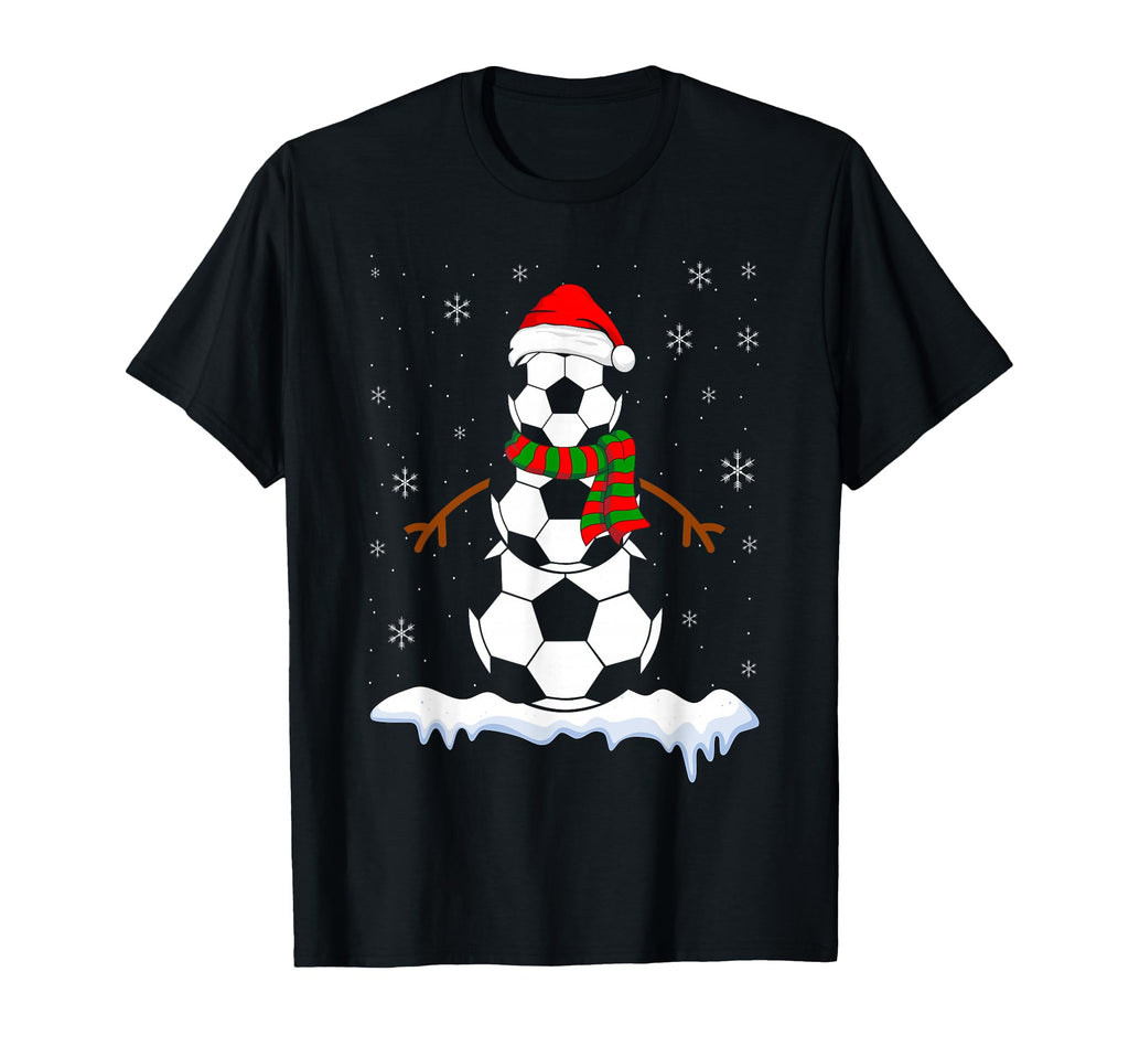 Funny Football Snowman Soccer T-Shirt - Custom Art Print for Adults