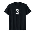 Number 3 80S 90S Soccer Team Jersey T-Shirt - Casual Everyday Wear Unisex