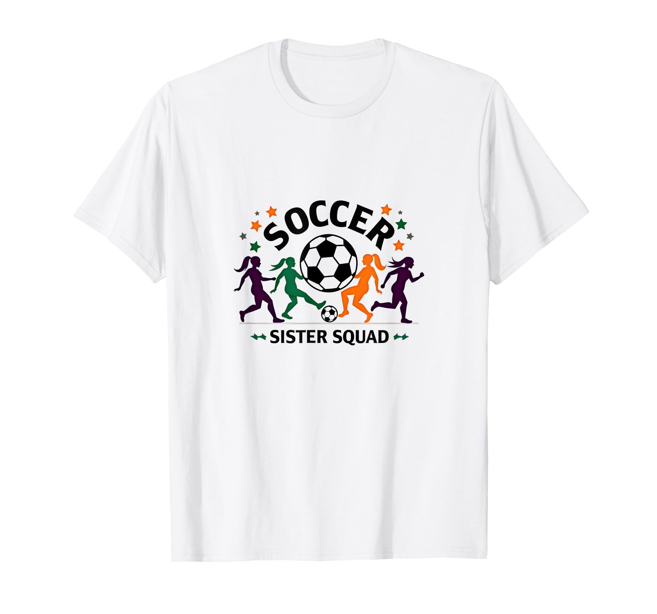Soccer Sister Squad Team Spirit T-Shirt - Custom Art Print for Adults