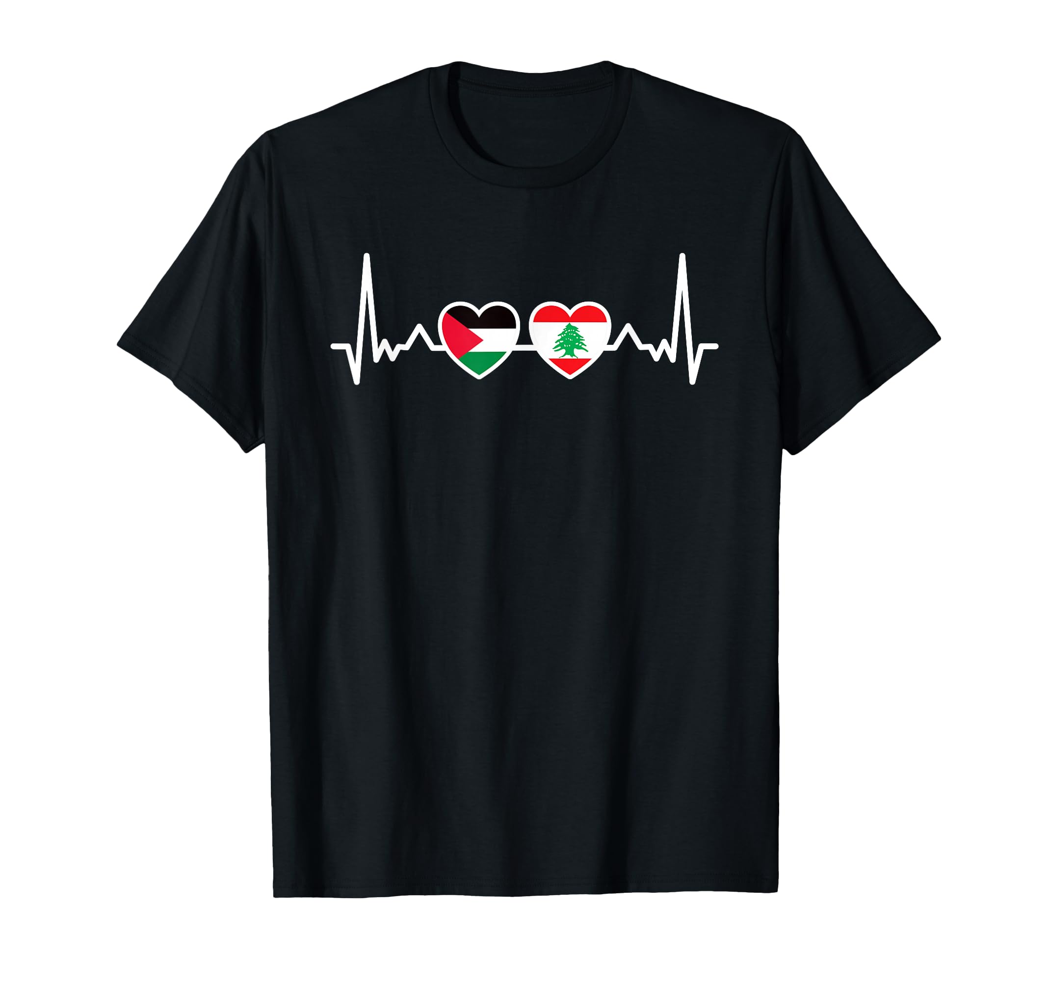 Lebanon Palestine Flag Lebanese T-Shirt - Streetwear Style Men Women