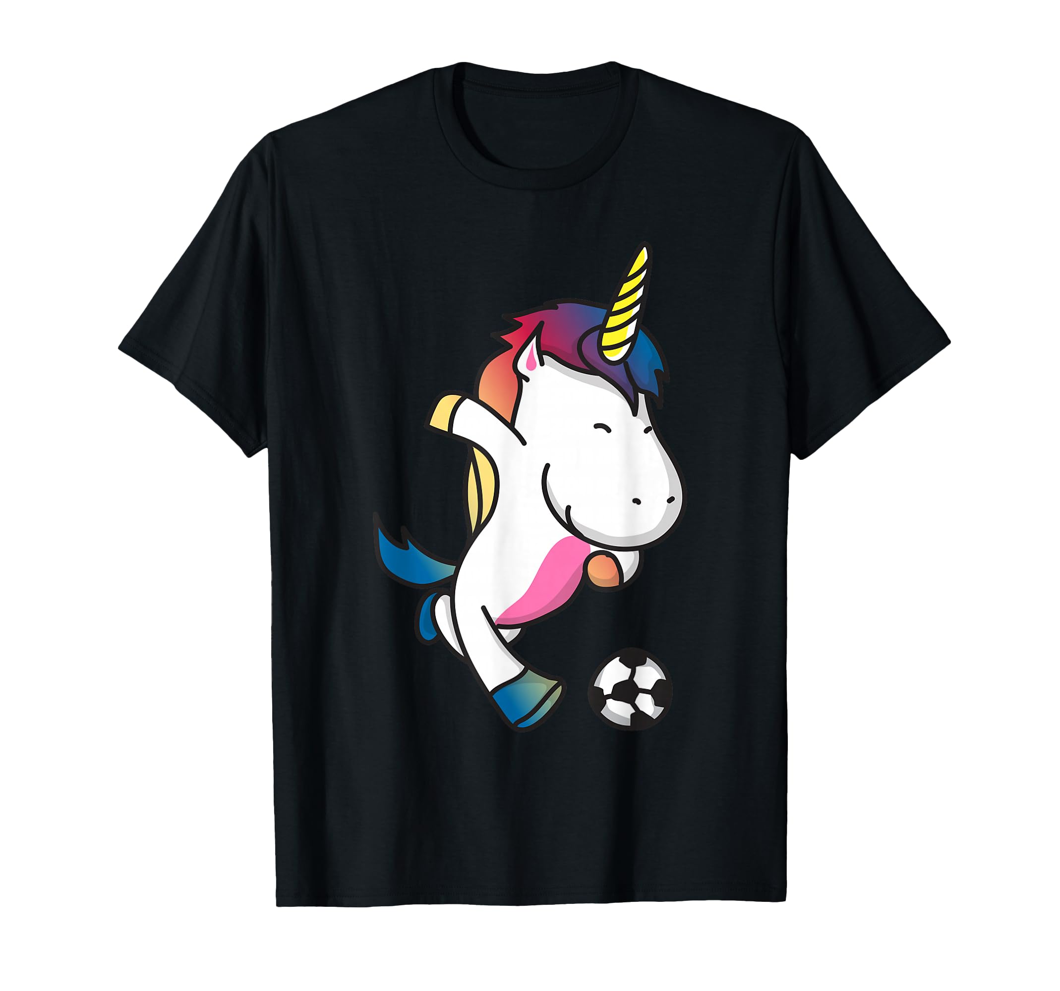 Unicorn Playing Soccer Funny Unicorn T-Shirt - Graphic Print Men Women