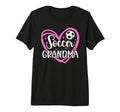 Soccer Grandma Heart Grandma Soccer Player T-Shirt - Graphic Print Unisex
