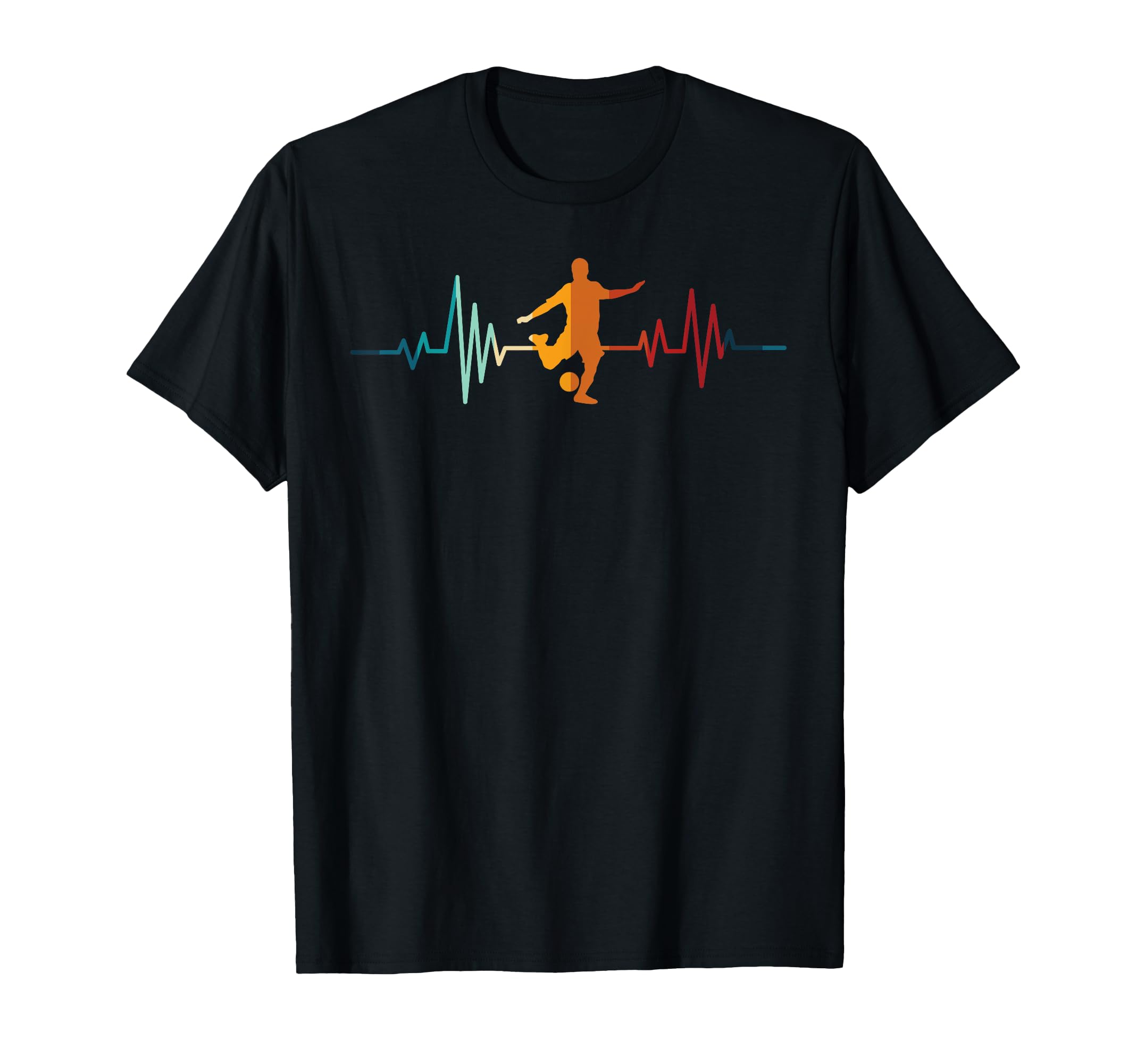 Soccer Heartbeat T-Shirt - Fun Novelty Design Unisex