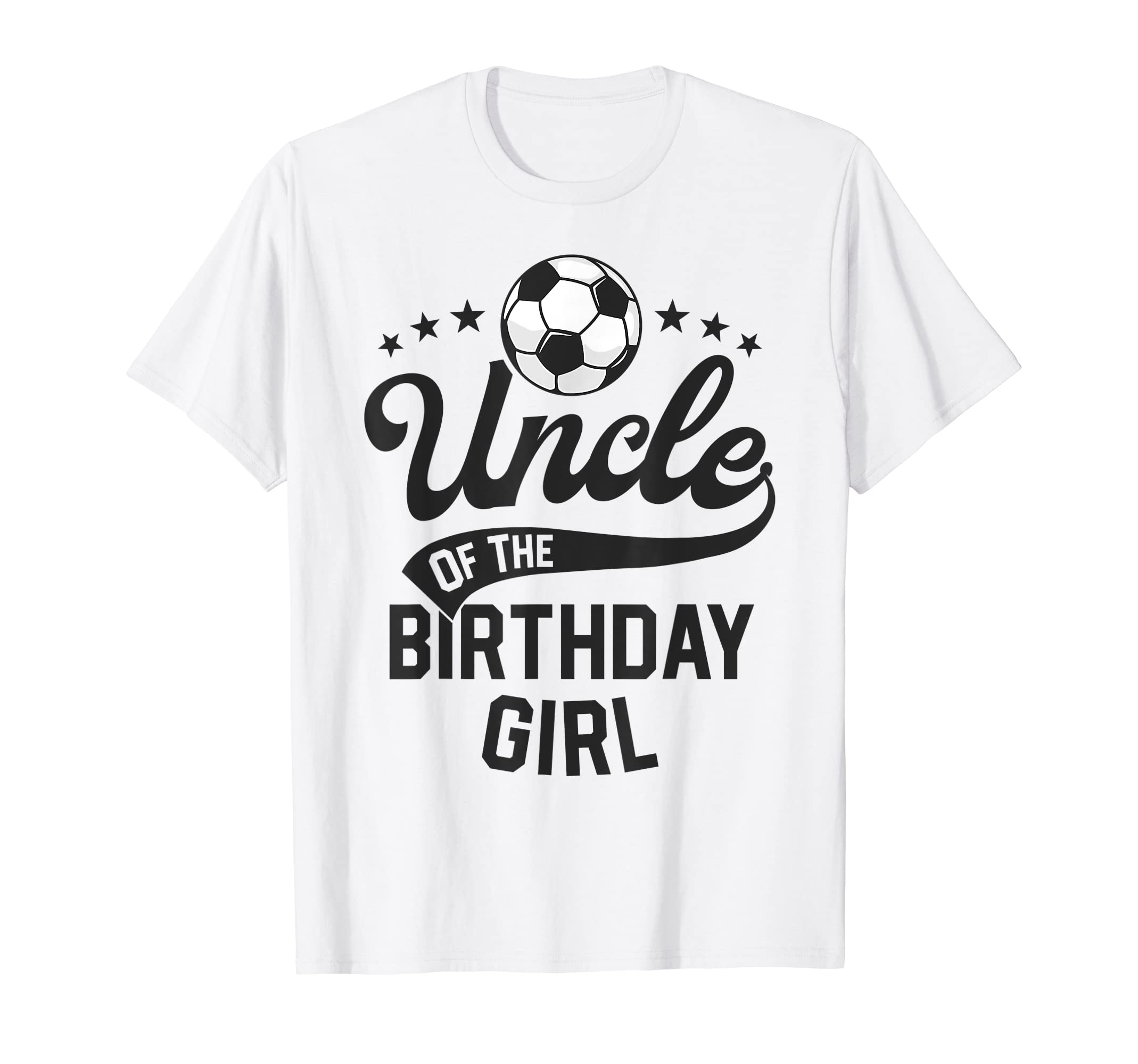 Uncle Birthday Soccer Themed T-Shirt - Casual Everyday Wear Men Women