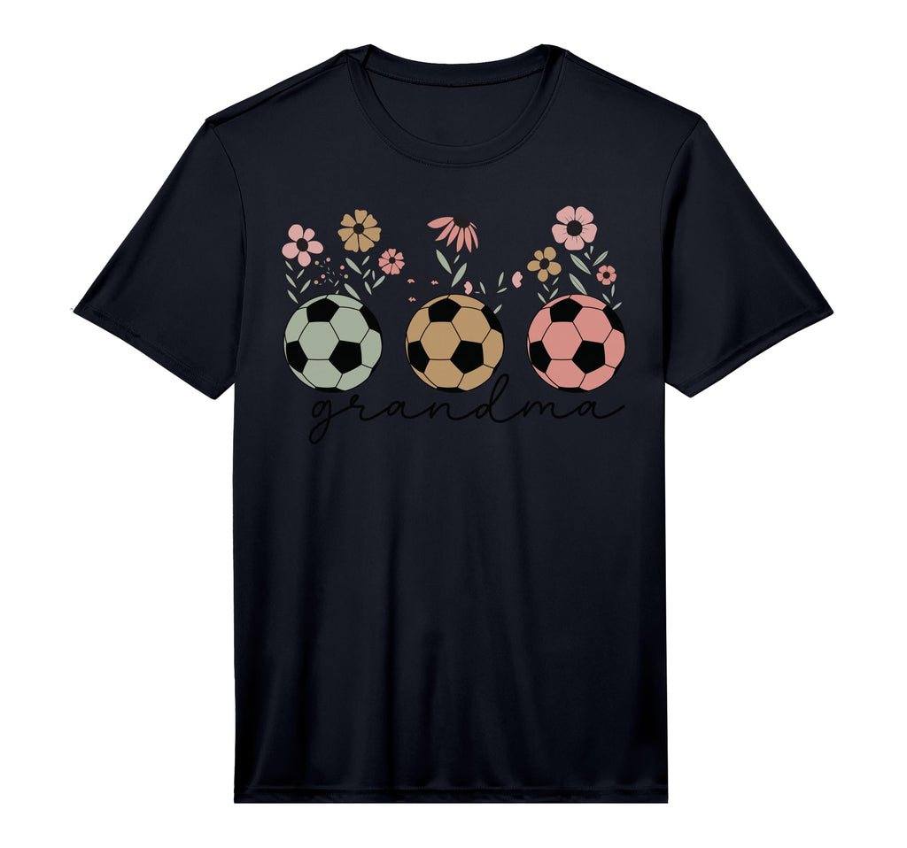 Mens Soccer Grandma Wildflower Floral T-Shirt - Novelty Apparel Unisex