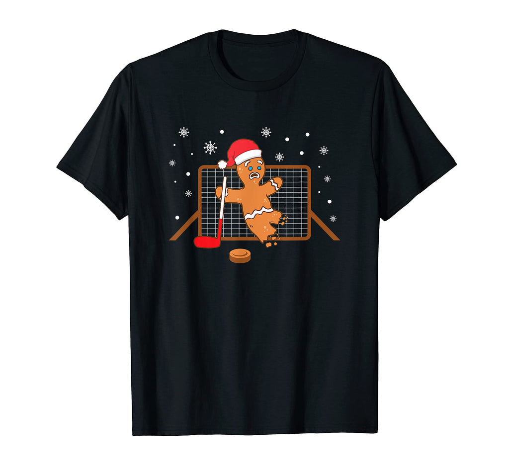 Hockey Goalie Gingerbread Goalkeeper Gift T-Shirt - Novelty Apparel Unisex