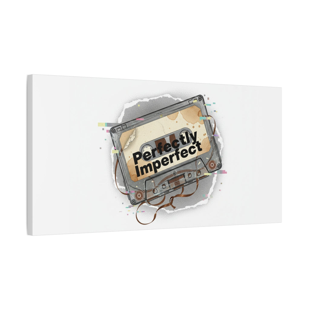 Perfectly Imperfect Cassette, Canvas Print | Analog Error, glitch art static