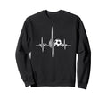 Soccer Heartbeat Goal Line Sweatshirt - Custom Art Print Unisex