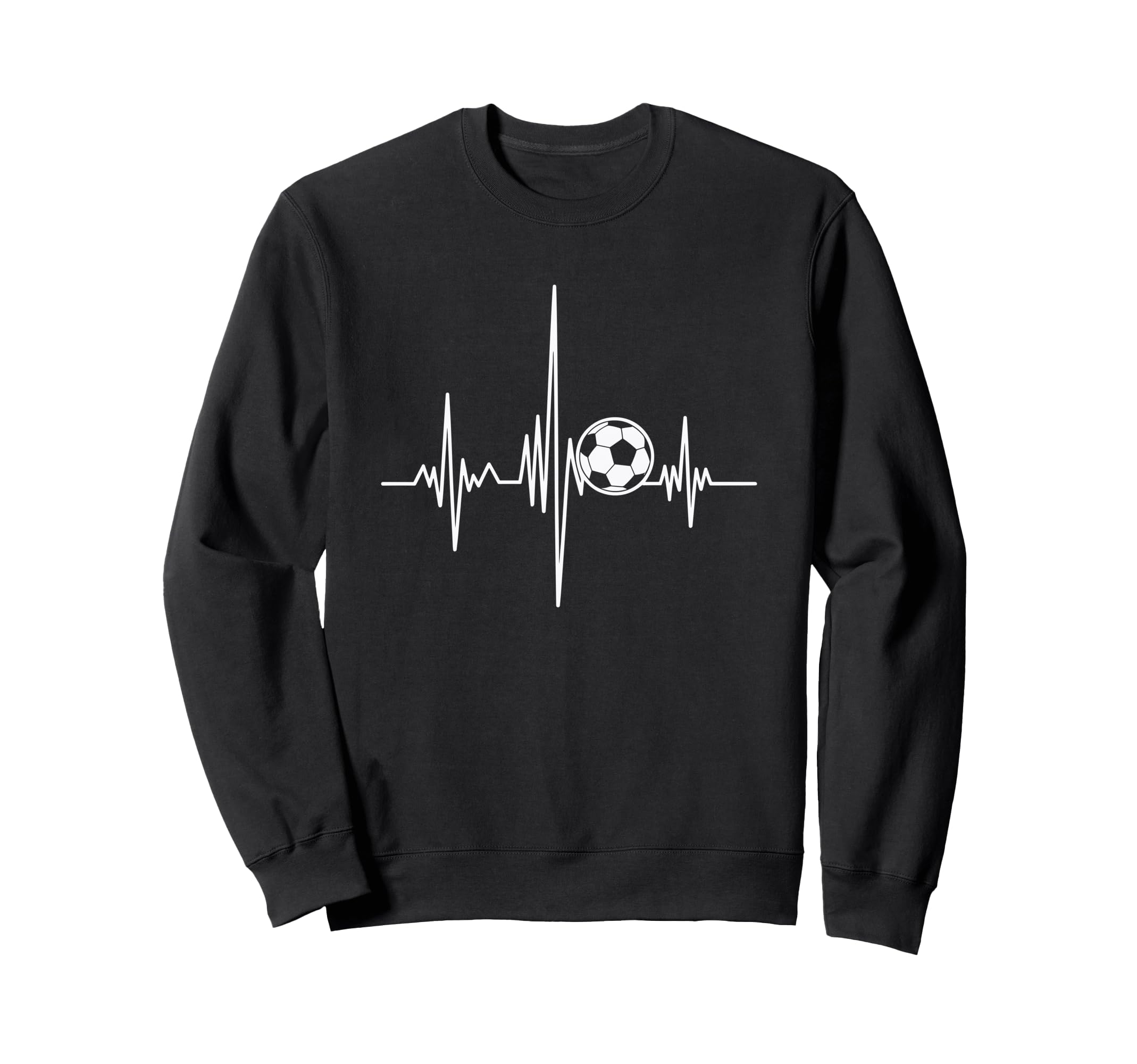 Soccer Heartbeat Goal Line Sweatshirt - Custom Art Print Unisex