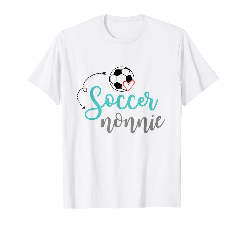 Soccer Nonnie Soccer Ball Heart T-Shirt - Unique Graphic Unisex