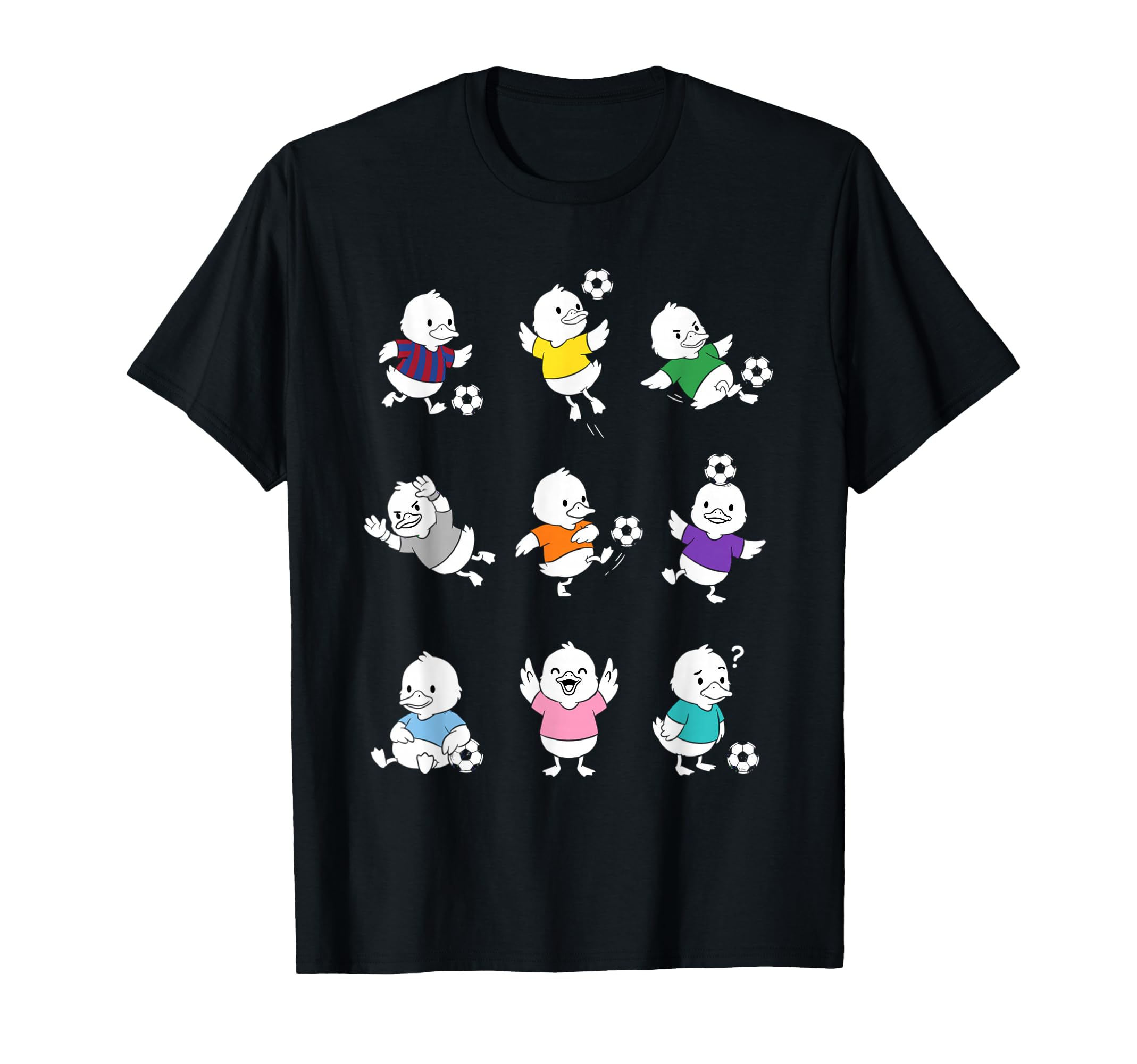 Soccer Duck Cartoon Funny Football T-Shirt - Streetwear Style Unisex