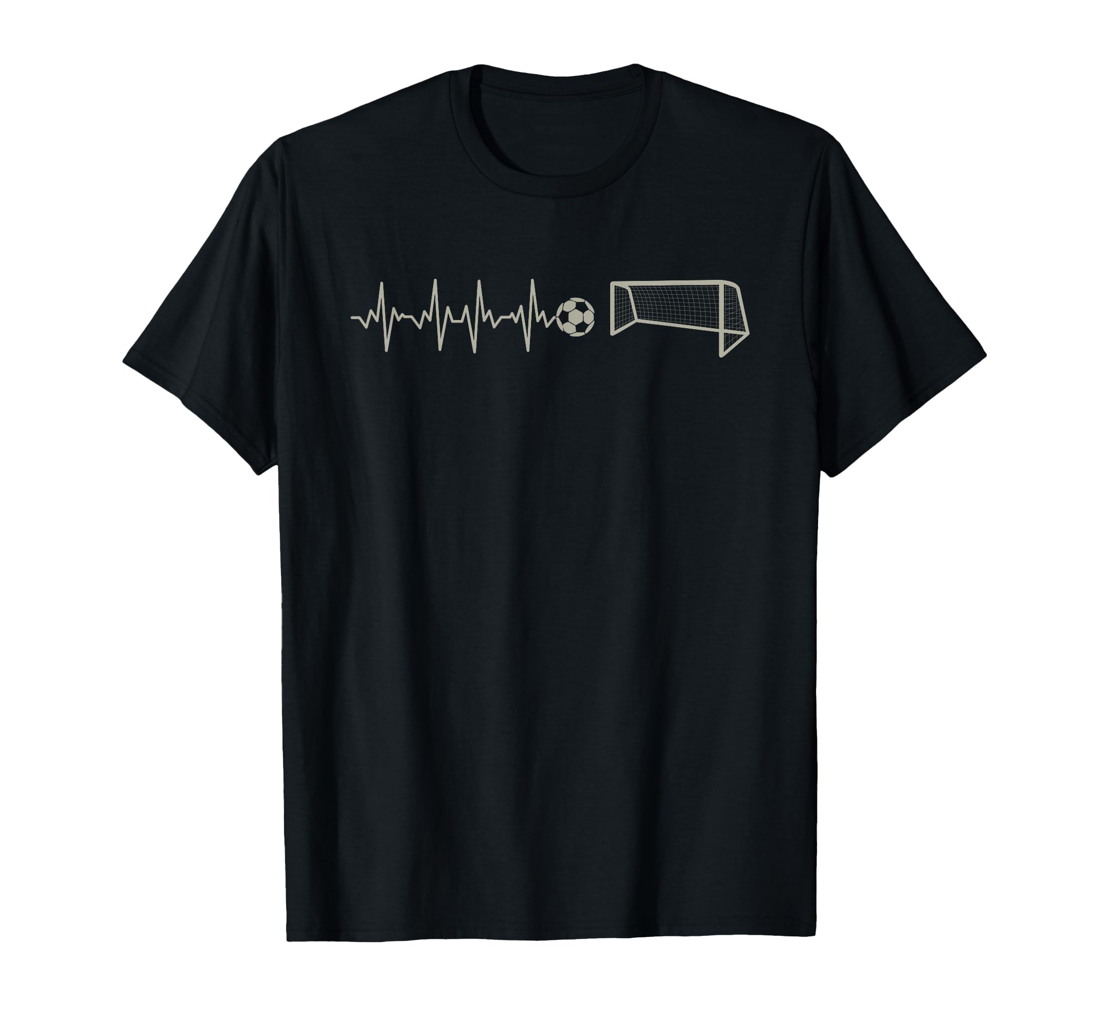 Funny Soccer Heartbeat Ecg T-Shirt - Fun Novelty Design for Adults