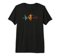 Soccer Heartbeat Tri Blend T-Shirt - Minimalist Print Unisex