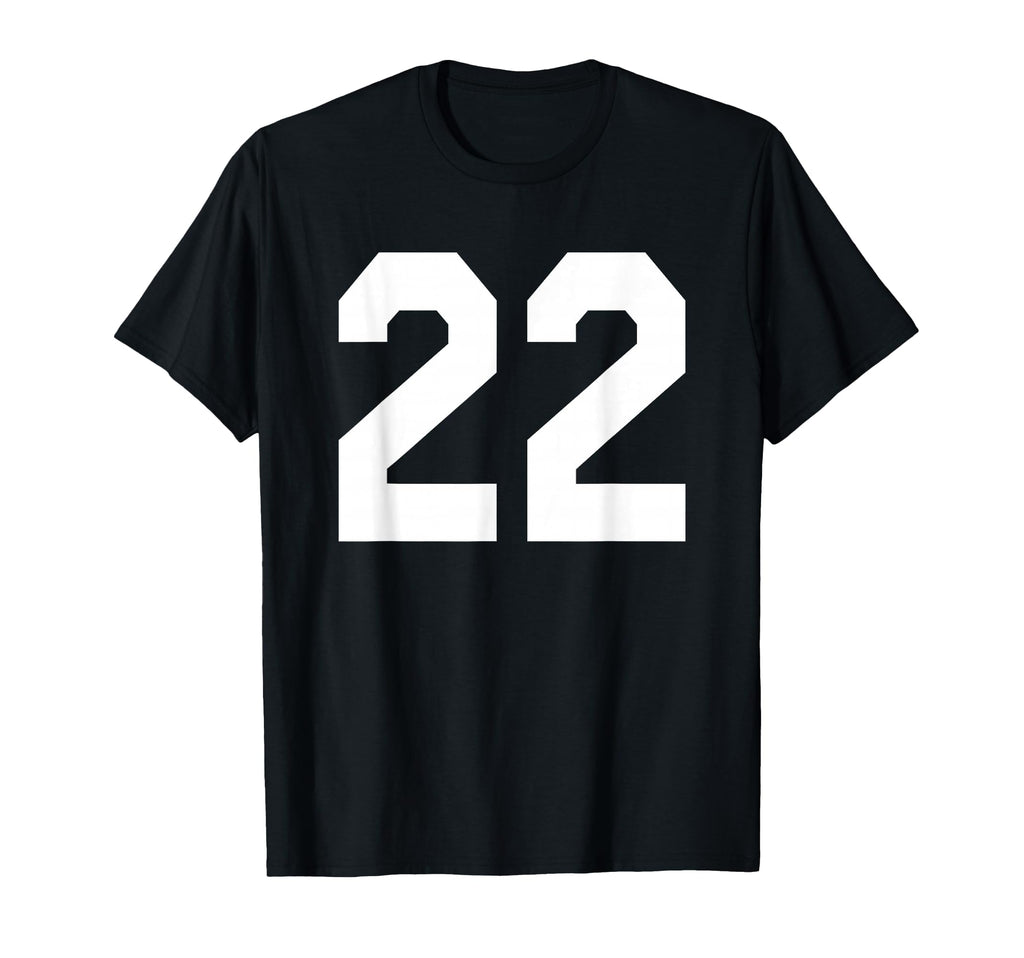 Number 22 Sports Jersey Front And Back T-Shirt - Custom Art Print Unisex