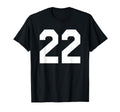 Number 22 Sports Jersey Front And Back T-Shirt - Custom Art Print Unisex