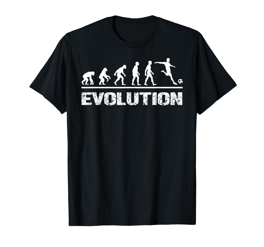 Evolution Soccer Funny Science T-Shirt - Casual Everyday Wear Men Women