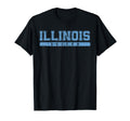 Illinois Soccer Sky Blue Text T-Shirt - Trendy Graphic Unisex