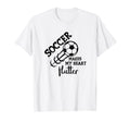 Soccer Makes My Heart Flutter Soccer Coach T-Shirt - Trendy Graphic Unisex