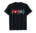 Switzerland Soccer Flag Heart Swiss T-Shirt - Fun Novelty Design Unisex