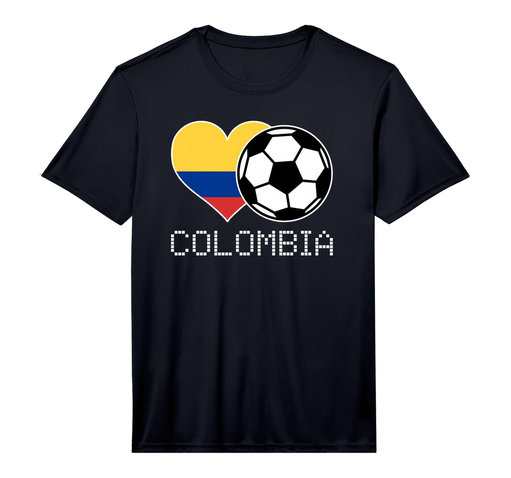 Colombia Soccer Colombian Flag Love T-Shirt - Unique Graphic for Adults