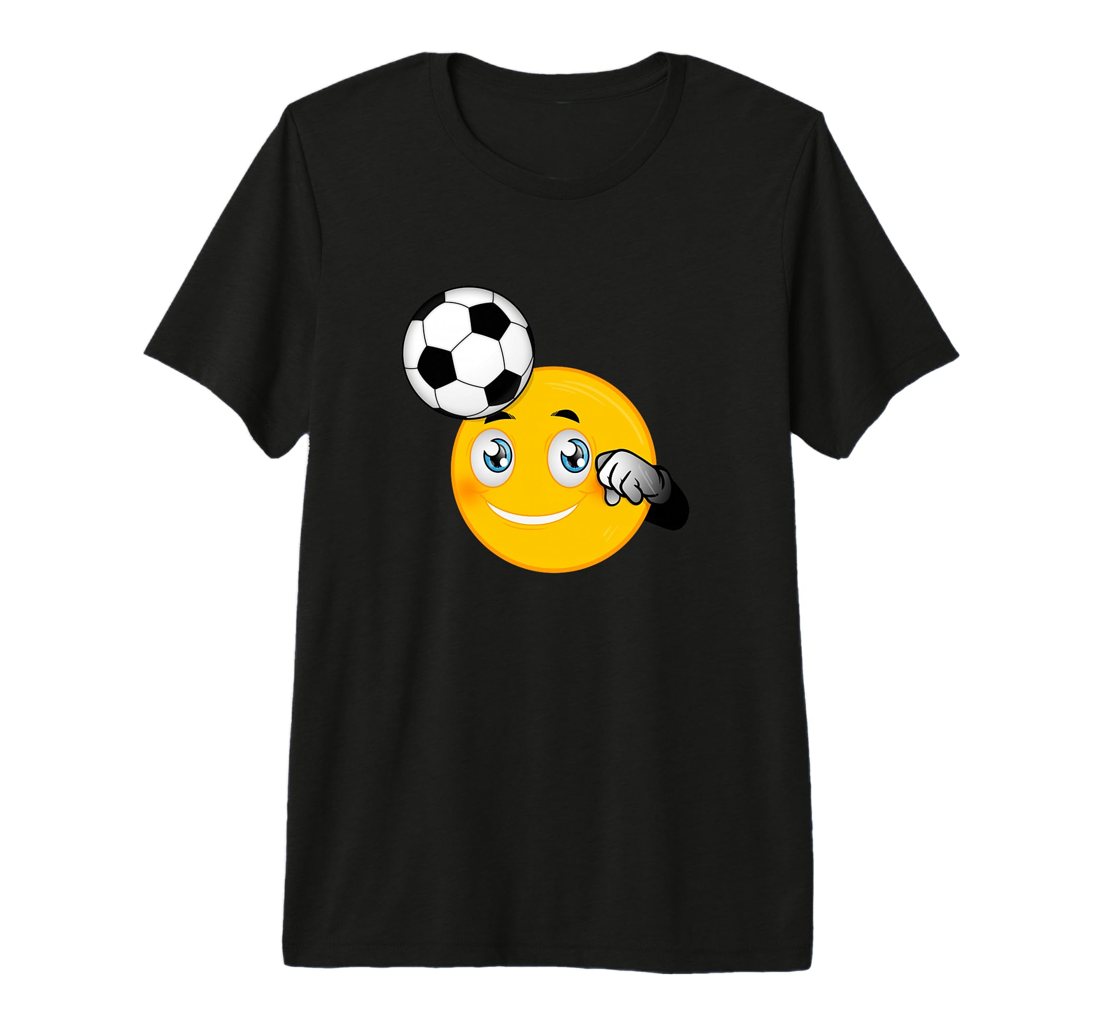 Soccer Emoticon Face Funny Coach T-Shirt - Aesthetic Graphic Unisex