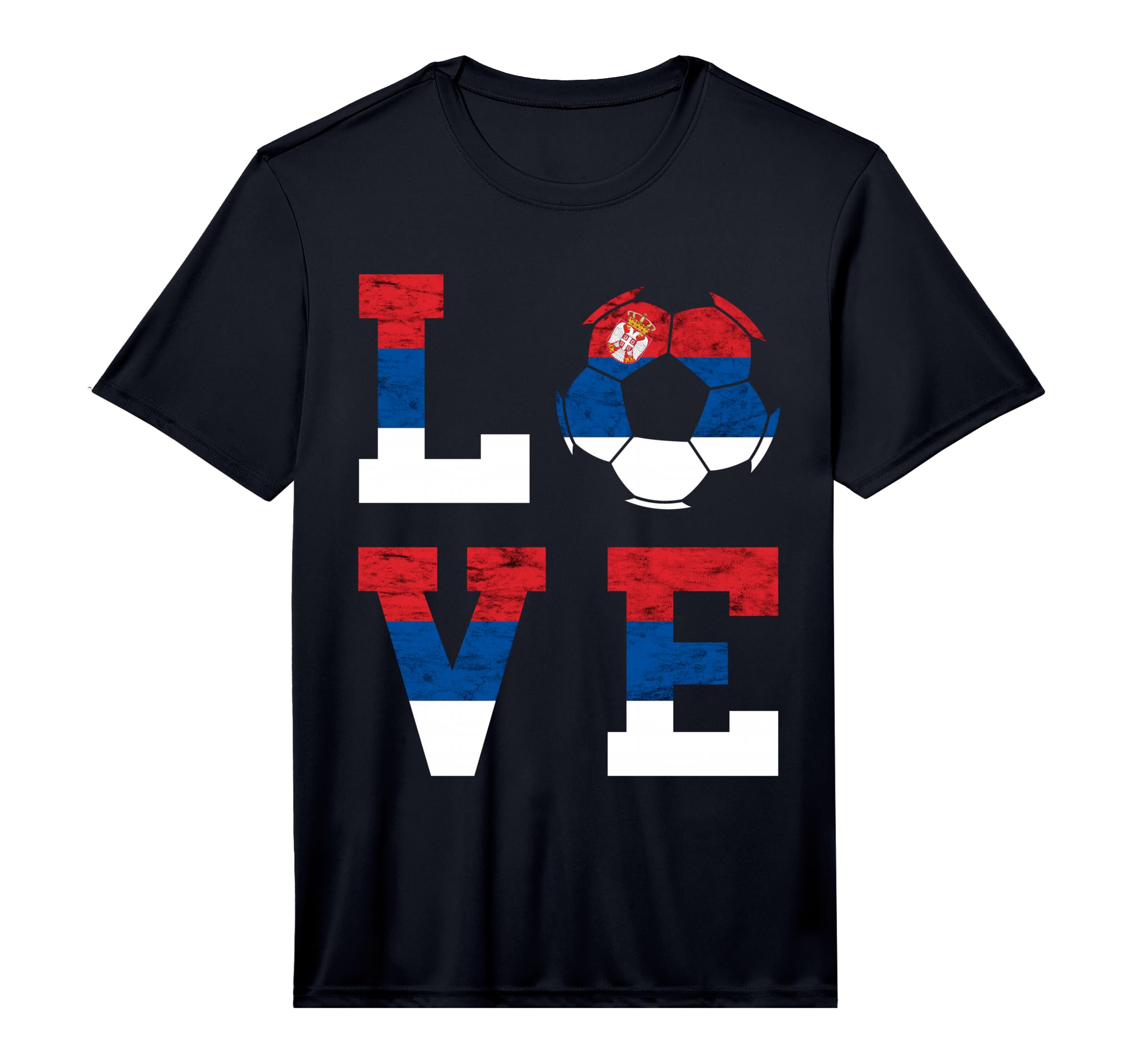 Serbian Soccer Team Love Serbian Flag T-Shirt - Minimalist Print Unisex