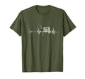 Soccer Heartbeat Sports Lover T-Shirt - Graphic Print Unisex