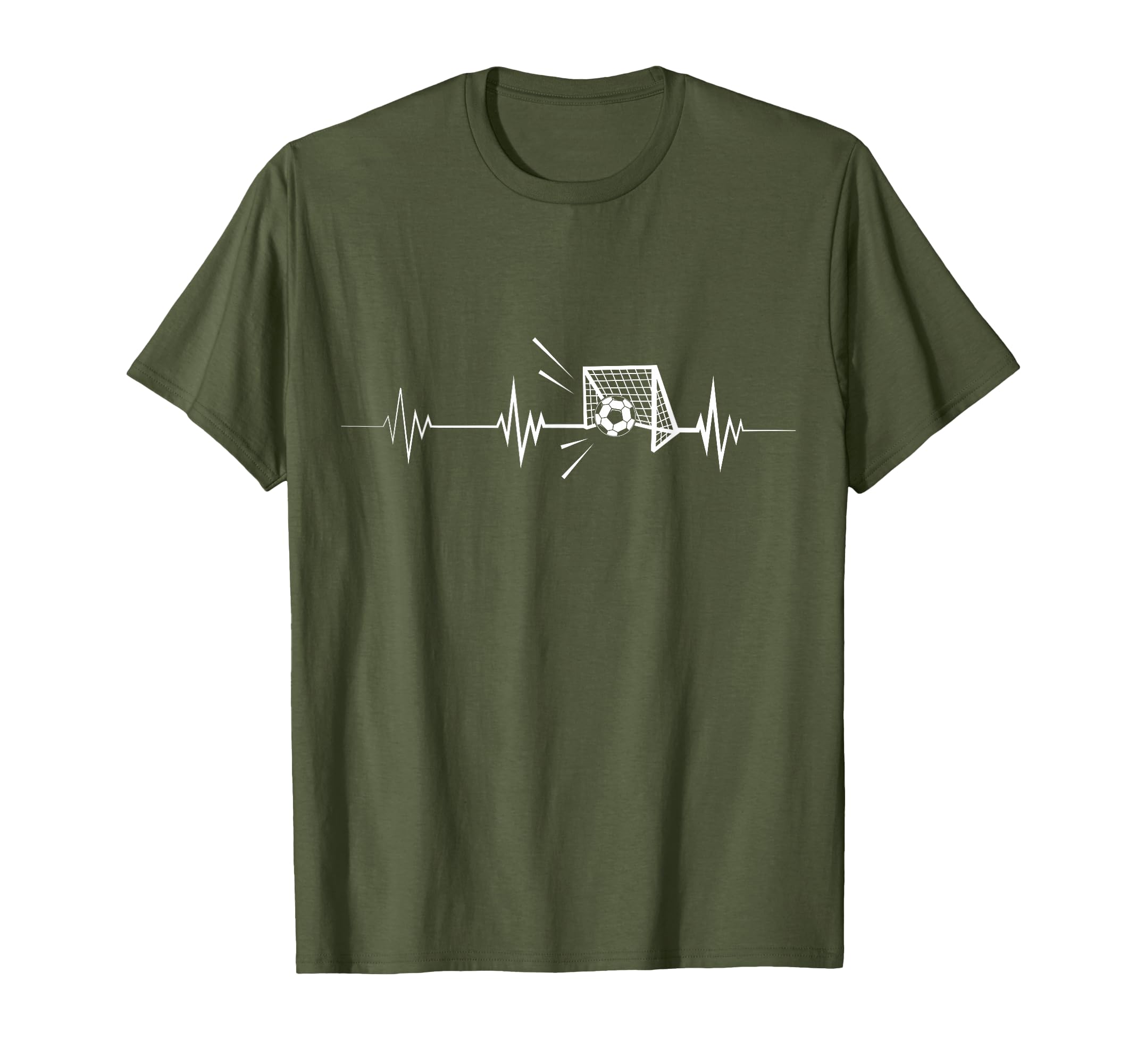 Soccer Heartbeat Sports Lover T-Shirt - Graphic Print Unisex