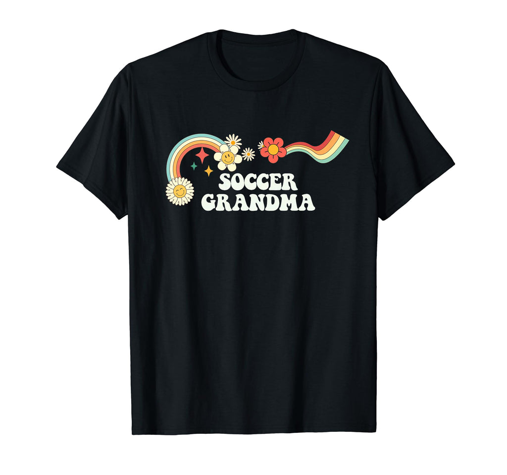 Groovy Funny Soccer Grandma T-Shirt - Aesthetic Graphic Men Women
