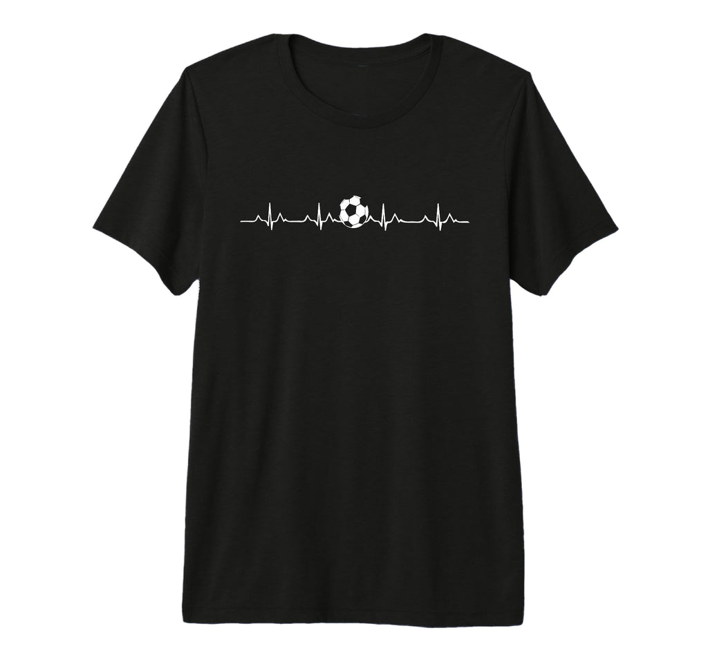 Soccer Heartbeat Soccer Lover Ball T-Shirt - Graphic Print Unisex