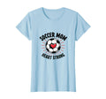Soccer Mom Heart Strong Motivational T-Shirt - Unique Graphic Unisex