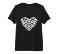 Heart Shaped Soccer Ball Pattern Tri T-Shirt - Unique Graphic Men Women